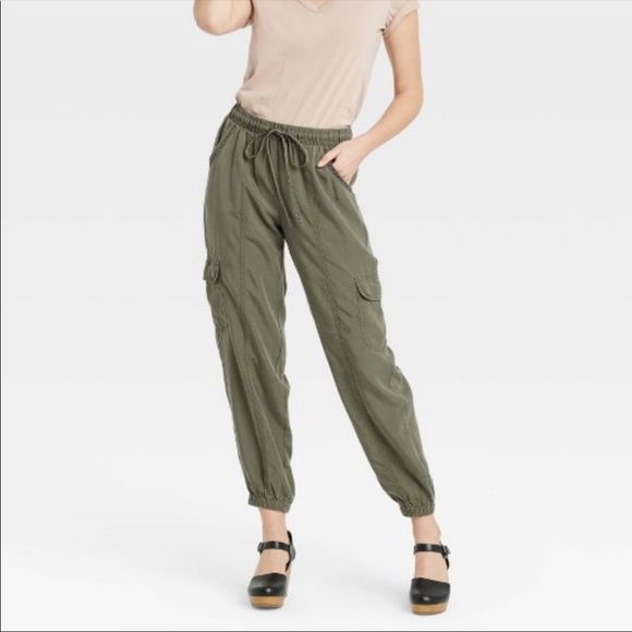 Olive green Cargo jogger pants XL - Picture 7 of 9